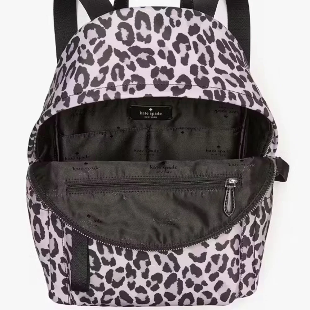 Kate Spade Chelsea Spotted Leopard Medium Backpack Violet Mist NWT